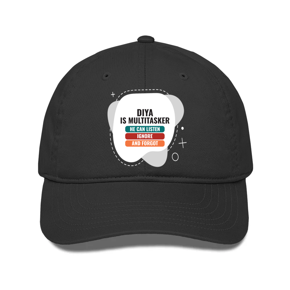 Personalized Classic Trucker Cap - Modern with Custom Name -DTG Print - Black image 1