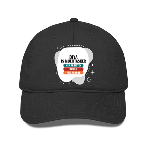 Personalized Classic Trucker Cap - Modern with Custom Name -DTG Print - Black image 1