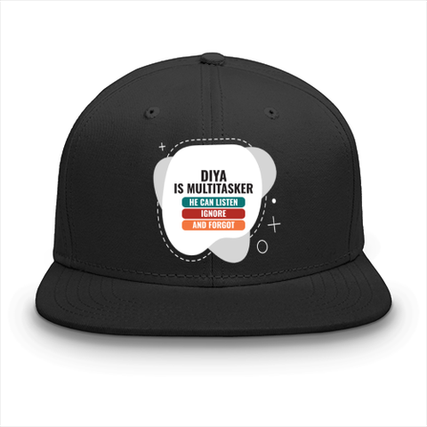 Personalized Classic Snapback Cap - Modern with Custom Name -DTG Print - Black image 1