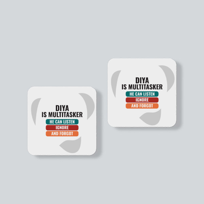 Personalized Fridge Magnet - Modern with Custom Name - White image 1