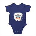 Personalized Rompers - Modern with Custom Name -DTG Print - Royal Blue image 4
