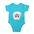 Personalized Rompers - Modern with Custom Name -DTG Print - SkyBlue image 2