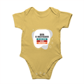 Personalized Rompers - Modern with Custom Name -DTG Print - Yellow image 3