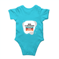 Personalized Rompers - Modern with Custom Name -DTG Print - SkyBlue image 7