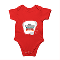 Personalized Rompers - Modern with Custom Name -DTF Print - Red image 4