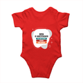 Personalized Rompers - Modern with Custom Name -DTF Print - Red image 9