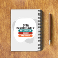 Personalized NotePad - Modern with Custom Name - White image 2
