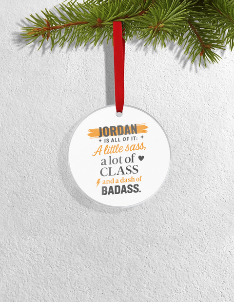Personalized Christmas Ornaments - Graphic with Custom Name