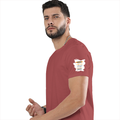 Personalized Male Classic Crew T-Shirt - Graphic with Custom Name -DTG Print - Coral image 25