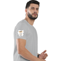 Personalized Male Classic Crew T-Shirt - Graphic with Custom Name -DTG Print - Grey Melange image 27