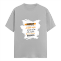 Personalized Female Classic Crew T-Shirt - Graphic with Custom Name -DTG Print - Grey Melange image 1
