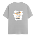 Personalized Female Classic Crew T-Shirt - Graphic with Custom Name -DTG Print - Grey Melange image 6
