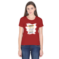Personalized Female Classic Crew T-Shirt - Graphic with Custom Name -DTF Print - Red image 3