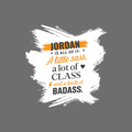 Personalized Female Classic Crew T-Shirt - Graphic with Custom Name -DTF Print - Charcoal Melange image 6