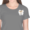 Personalized Female Classic Crew T-Shirt - Graphic with Custom Name -DTF Print - Charcoal Melange image 11