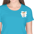 Personalized Female Classic Crew T-Shirt - Graphic with Custom Name -DTF Print - SkyBlue image 12