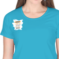Personalized Female Classic Crew T-Shirt - Graphic with Custom Name -DTF Print - SkyBlue image 17