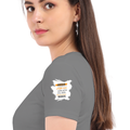 Personalized Female Classic Crew T-Shirt - Graphic with Custom Name -DTF Print - Charcoal Melange image 21