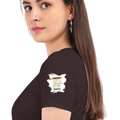 Personalized Female Classic Crew T-Shirt - Graphic with Custom Name -DTF Print - Coffee Brown image 24