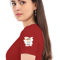 Personalized Female Classic Crew T-Shirt - Graphic with Custom Name -DTF Print - Red image 23