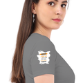 Personalized Female Classic Crew T-Shirt - Graphic with Custom Name -DTF Print - Charcoal Melange image 26