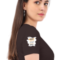 Personalized Female Classic Crew T-Shirt - Graphic with Custom Name -DTF Print - Coffee Brown image 29