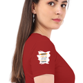 Personalized Female Classic Crew T-Shirt - Graphic with Custom Name -DTF Print - Red image 28