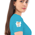 Personalized Female Classic Crew T-Shirt - Graphic with Custom Name -DTF Print - SkyBlue image 27