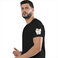 Personalized Male Classic Crew T-Shirt - Graphic with Custom Name -DTF Print - Black image 22