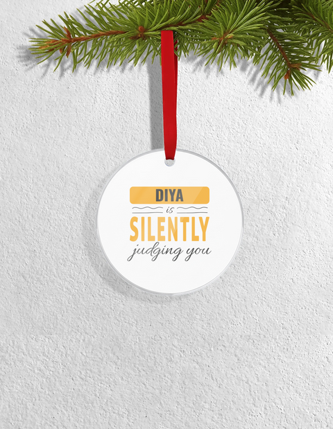 Personalized Christmas Ornaments - Typographic with Custom Name