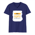 Personalized Male V Neck T-Shirt - Typographic with Custom Name -DTG Print - Royal Blue image 4