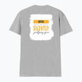 Personalized Male V Neck T-Shirt - Typographic with Custom Name -DTG Print - Grey Melange image 8