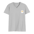 Personalized Male V Neck T-Shirt - Typographic with Custom Name -DTG Print - Grey Melange image 13