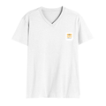 Personalized Male V Neck T-Shirt - Typographic with Custom Name -DTG Print - White image 11