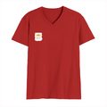 Personalized Male V Neck T-Shirt - Typographic with Custom Name -DTG Print - Red image 20