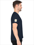 Personalized Male V Neck T-Shirt - Typographic with Custom Name -DTG Print - Navy Blue image 22