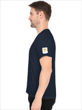 Personalized Male V Neck T-Shirt - Typographic with Custom Name -DTG Print - Navy Blue image 27