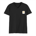 Personalized Male V Neck T-Shirt - Typographic with Custom Name -DTF Print - Black image 12