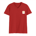 Personalized Male V Neck T-Shirt - Typographic with Custom Name -DTF Print - Red image 15