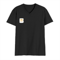 Personalized Male V Neck T-Shirt - Typographic with Custom Name -DTF Print - Black image 17