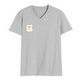 Personalized Male V Neck T-Shirt - Typographic with Custom Name -DTF Print - Grey Melange image 18