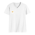 Personalized Male V Neck T-Shirt - Typographic with Custom Name -DTF Print - White image 16