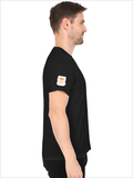 Personalized Male V Neck T-Shirt - Typographic with Custom Name -DTF Print - Black image 22