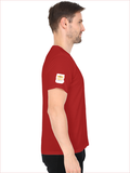 Personalized Male V Neck T-Shirt - Typographic with Custom Name -DTF Print - Red image 25