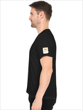 Personalized Male V Neck T-Shirt - Typographic with Custom Name -DTF Print - Black image 27