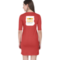 Personalized Female T-Shirt Dress - Typographic with Custom Name -DTG Print - Red image 9