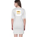 Personalized Female T-Shirt Dress - Typographic with Custom Name -DTG Print - White image 6