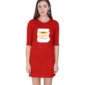 Personalized Female T-Shirt Dress - Typographic with Custom Name -DTF Print