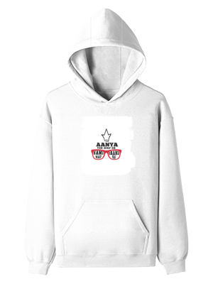 Personalized Pullover Hoodie - Apparel with Custom Name -DTF Print - White image 1