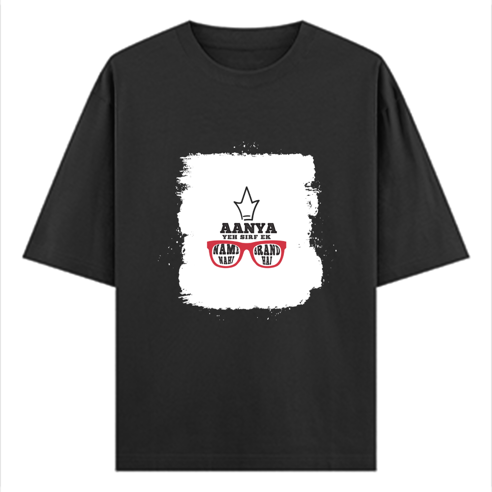 Personalized Oversized Classic T-Shirt - Apparel with Custom Name -DTG Print - Black image 1